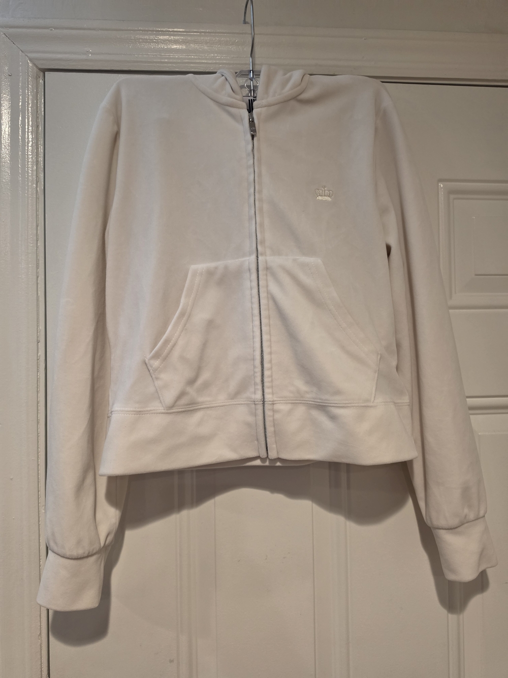 Juicy Couture Cream Zip-Up Hoodie Jacket
